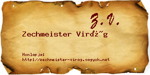 Zechmeister Virág névjegykártya